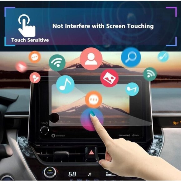 8'' Center Touch Screen Protector Tempered Glass For Toyota Corolla 2023-2024 - Picture 3 of 4
